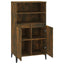 skab 60x36x110 cm konstrueret træ Røget egetræ