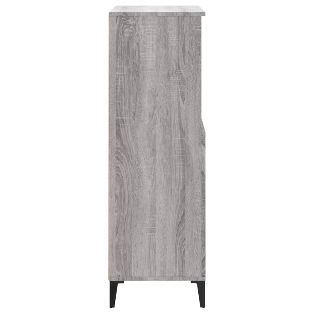 skab 60x36x110 cm konstrueret træ Grå sonoma-eg