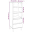 skab 40x36x110 cm konstrueret træ Sonoma-eg