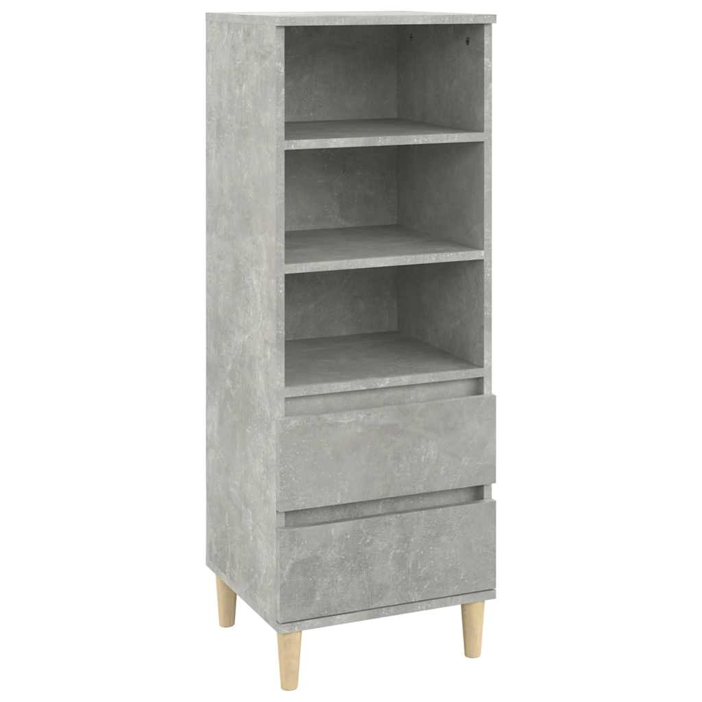 skab 40x36x110 cm konstrueret træ betongrå