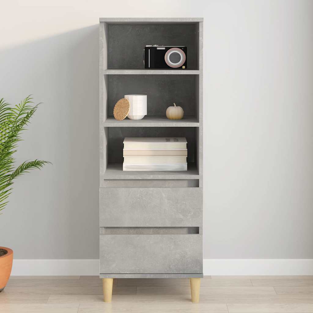 skab 40x36x110 cm konstrueret træ betongrå
