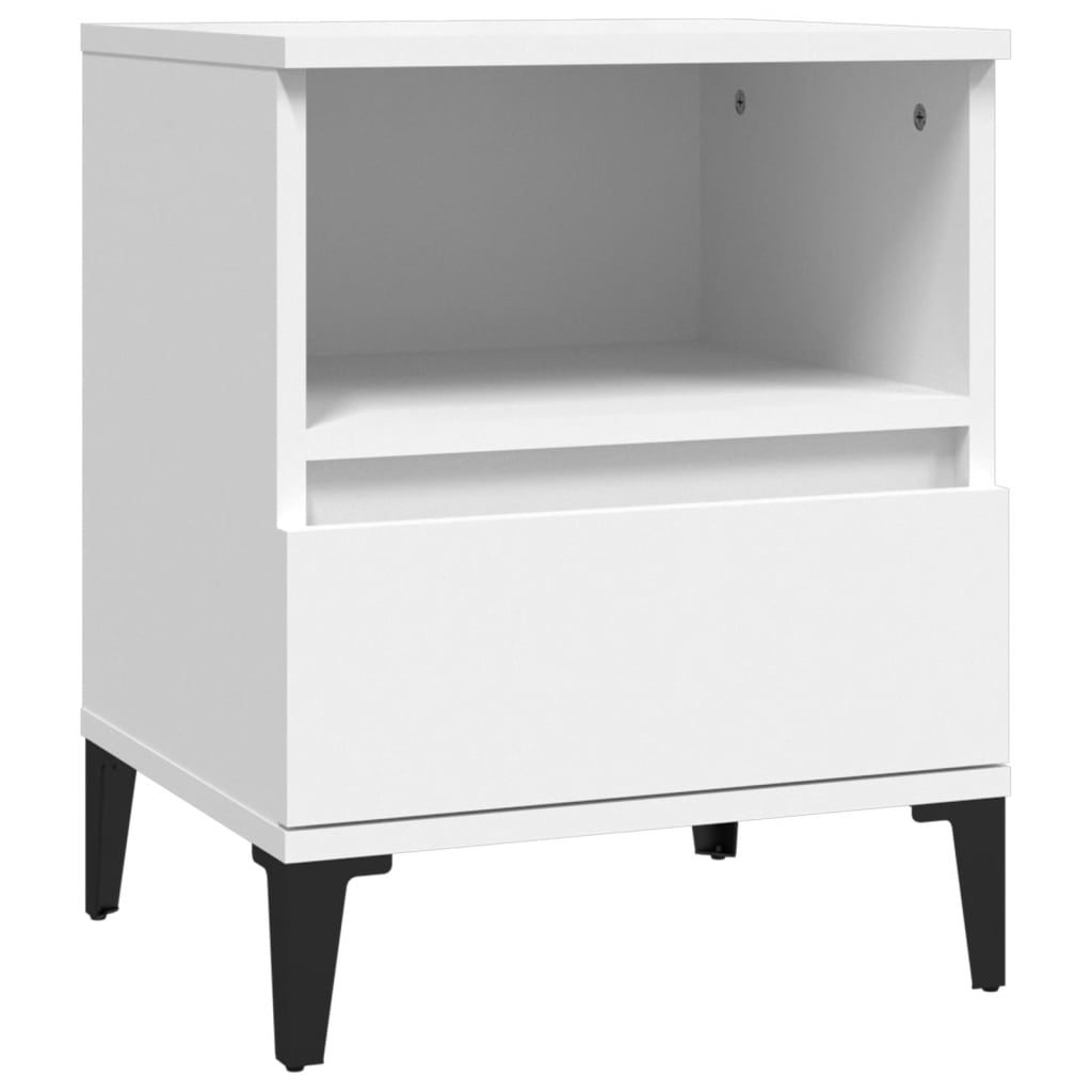sengeborde 2 stk. 40x35x50 cm hvid