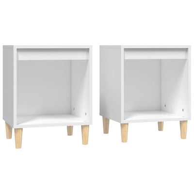 sengeborde 2 stk. 40x35x50 cm hvid