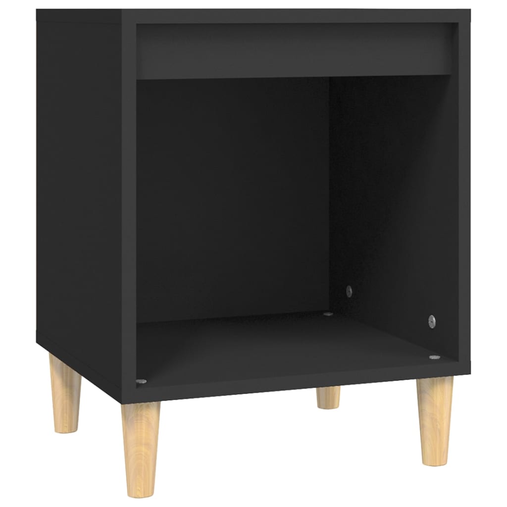 sengeborde 2 stk. 40x35x50 cm sort