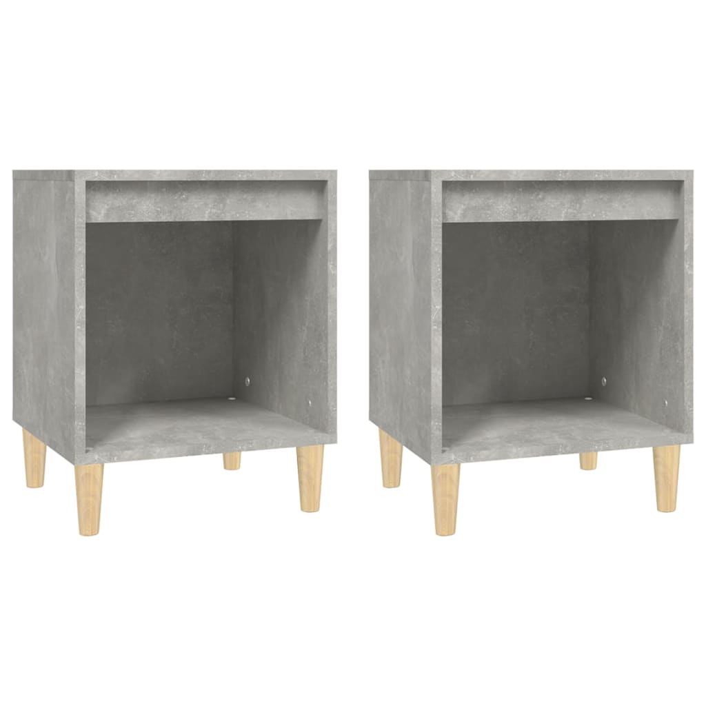 sengebord 40x35x50 cm 2 stk. betongrå