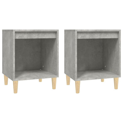 sengebord 40x35x50 cm 2 stk. betongrå