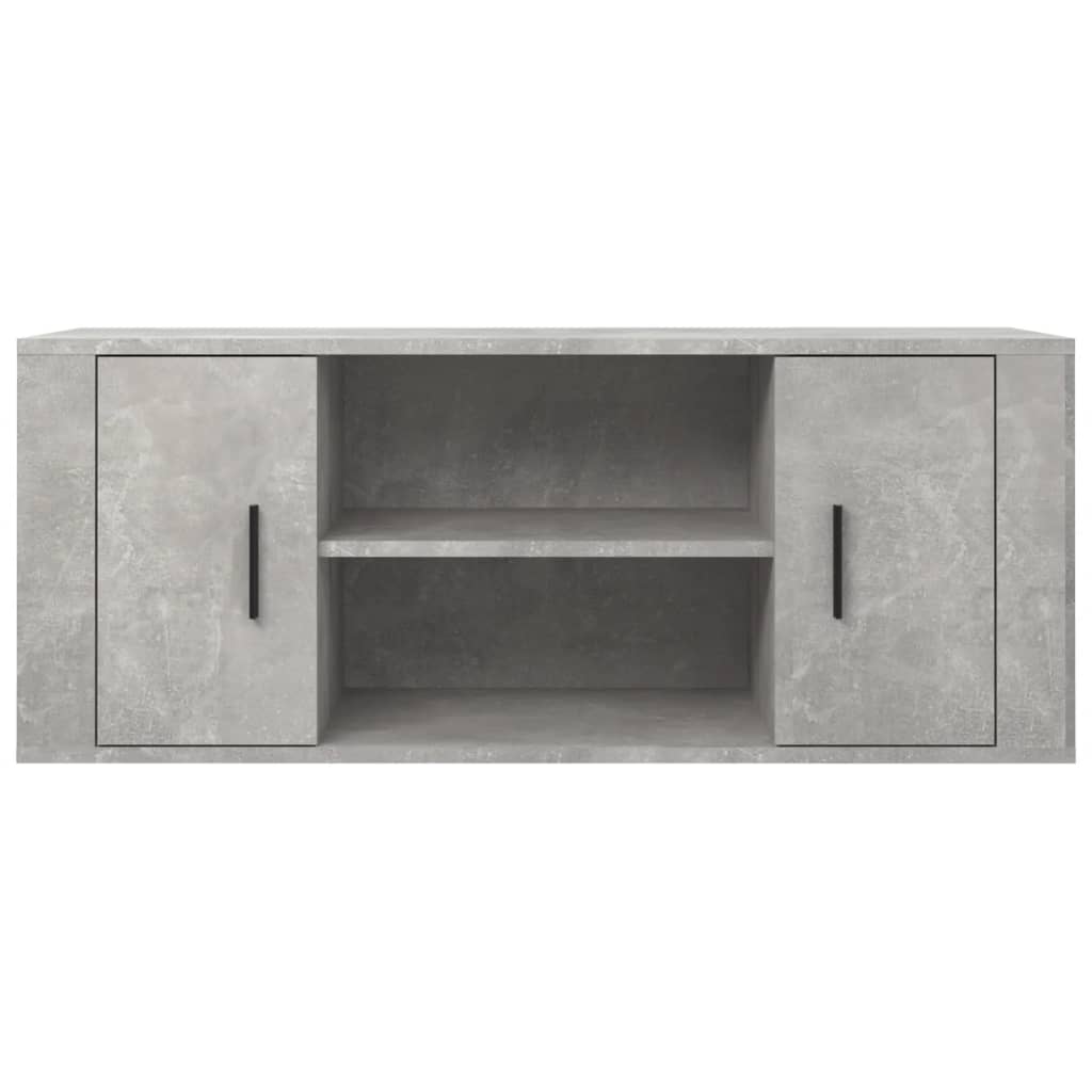 tv-bord 100x35x40 cm konstrueret træ betongrå