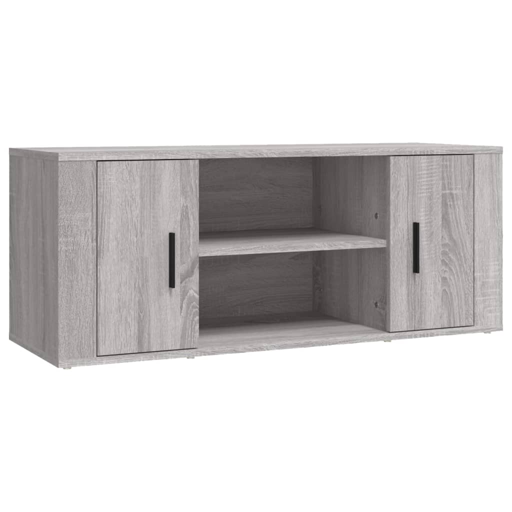 tv-bord 100x35x40 cm konstrueret træ grå sonoma-eg