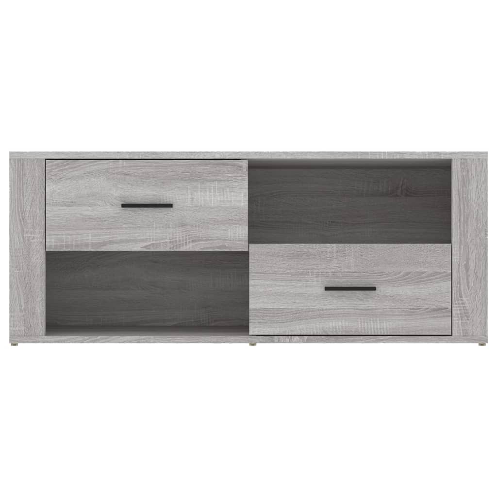 tv-bord 100x35x40 cm konstrueret træ grå sonoma-eg