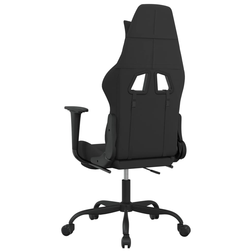gamingstol med fodstøtte stof sort