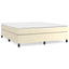 Boxspring sengeramme 160x200 cm kunstlæder cremefarvet