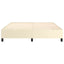 Boxspring sengeramme 160x200 cm kunstlæder cremefarvet