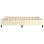 Boxspring sengeramme 160x200 cm kunstlæder cremefarvet