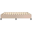 Boxspring sengeramme 180x200 cm kunstlæder cappuccinofarvet