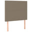 sengegavl taupe 80x5x118/128 cm stof