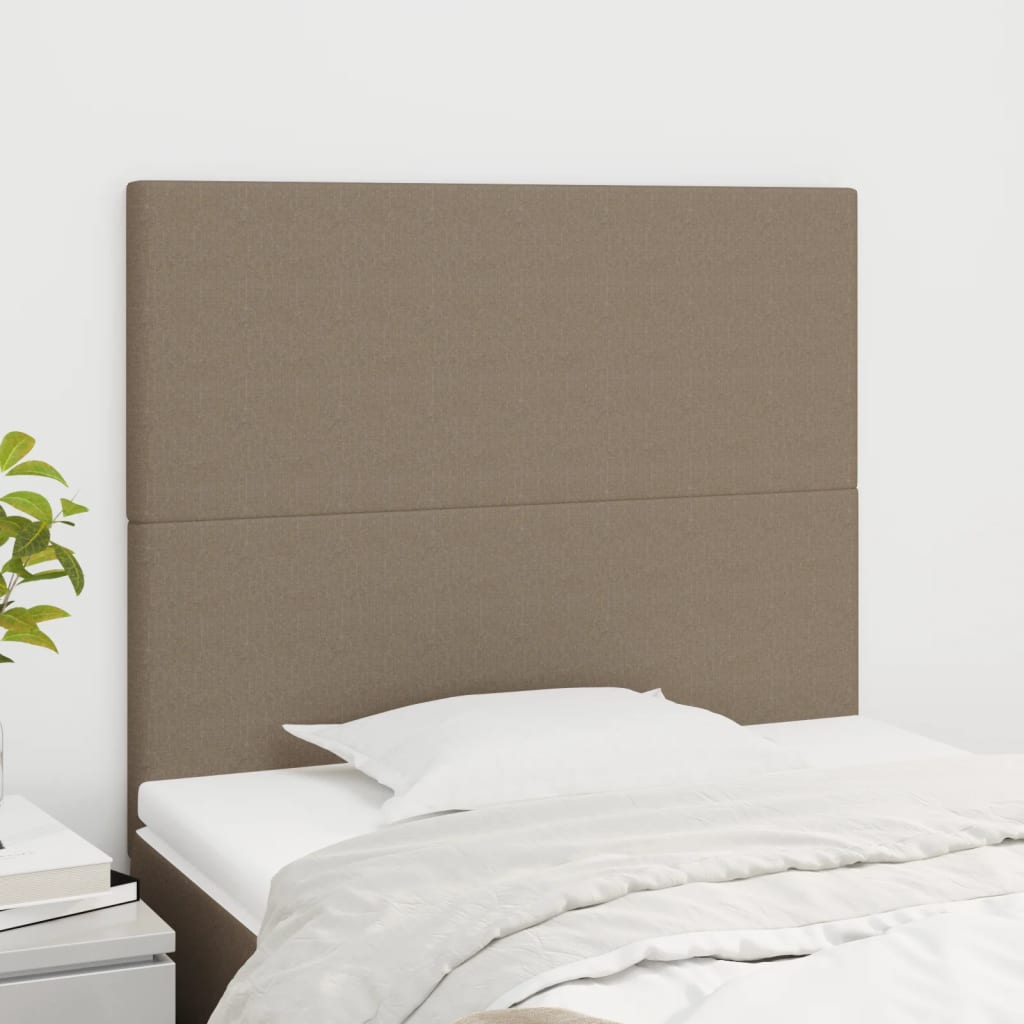sengegavl taupe 80x5x118/128 cm stof