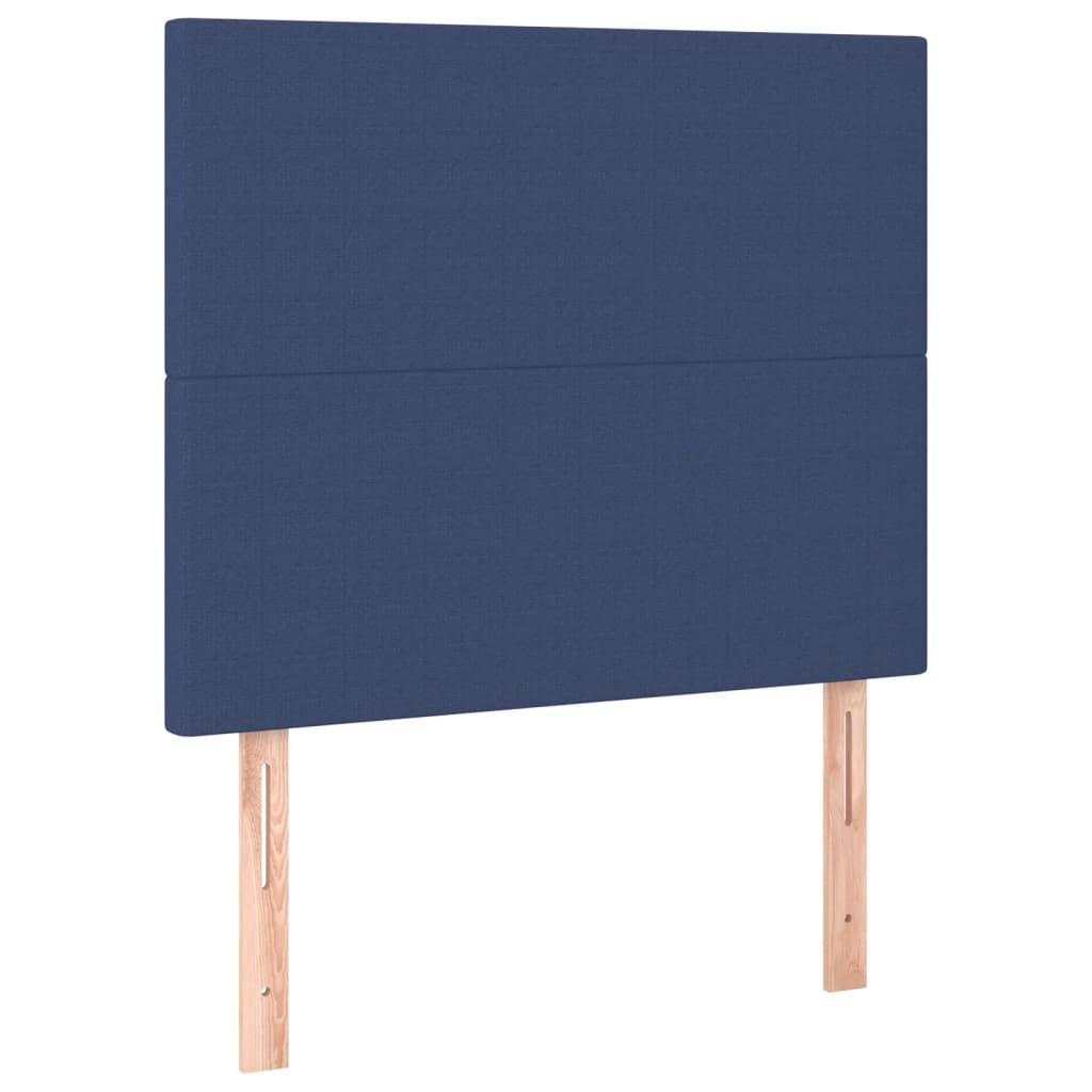 sengegavl blå 80x5x118/128 cm stof