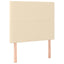 sengegavl cremefarvet 90x5x118/128 cm stof