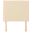 sengegavl cremefarvet 90x5x118/128 cm stof