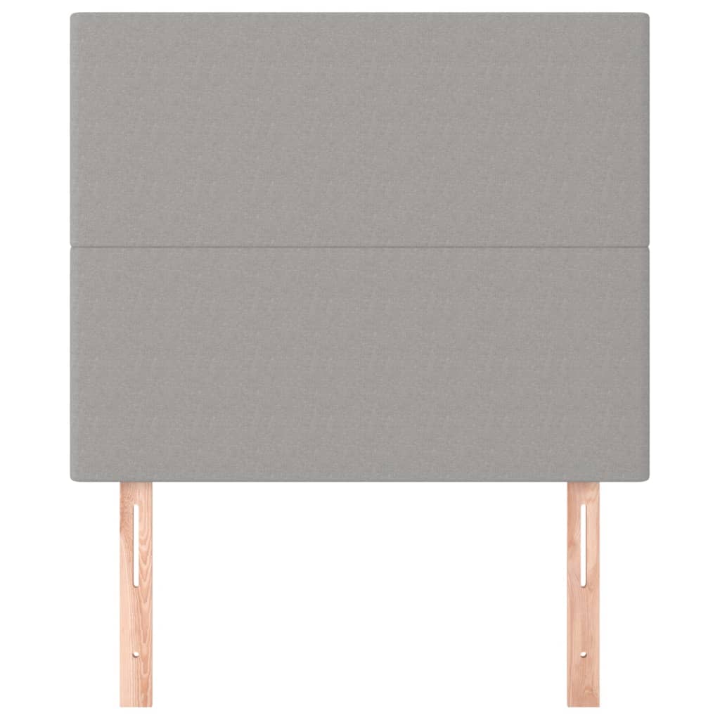 sengegavl lysegrå 100x5x118/128 cm stof