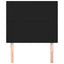 sengegavl sort 100x5x118/128 cm stof