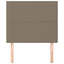 sengegavl taupe 100x5x118/128 cm stof