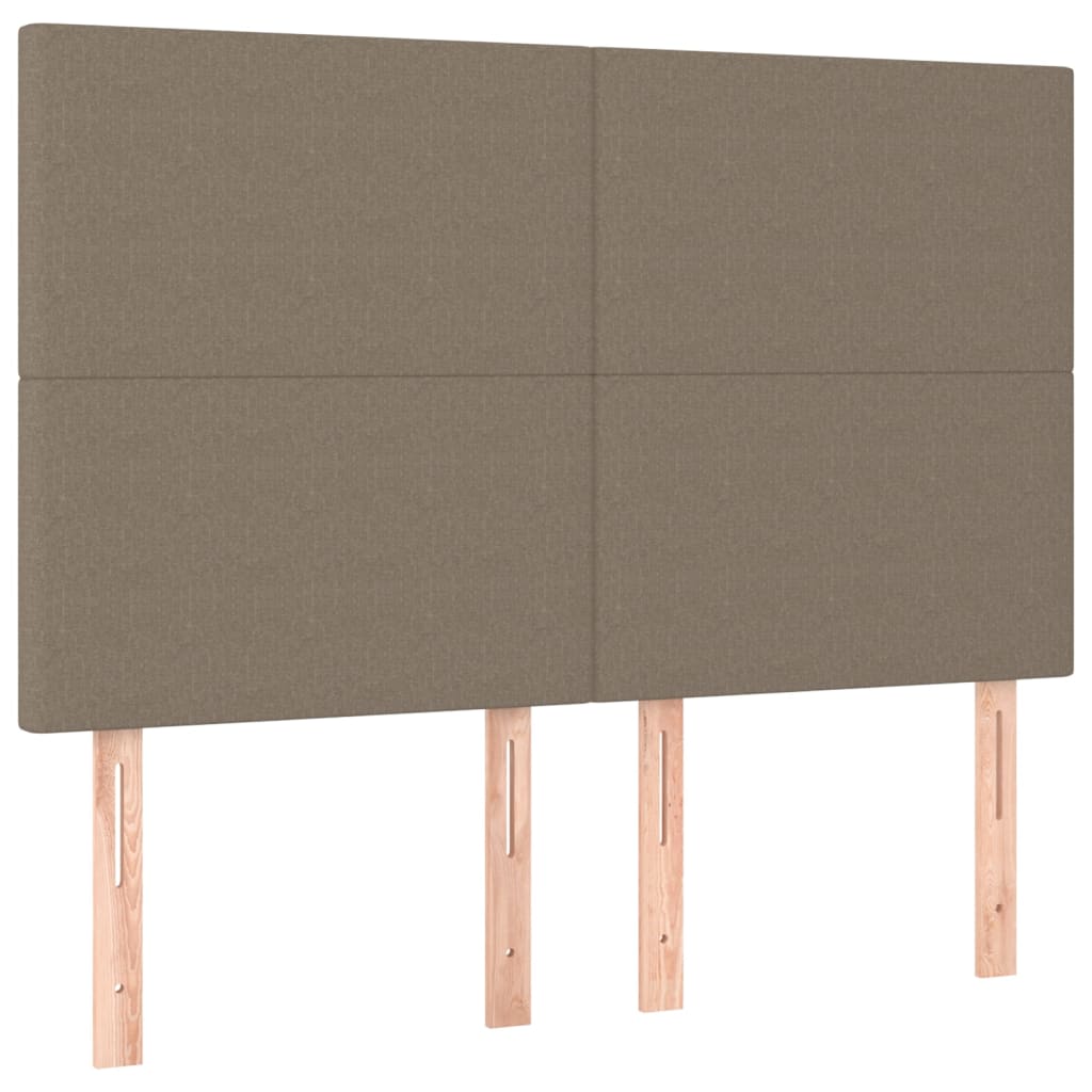 sengegavl taupe 144x5x118/128 cm stof