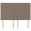 sengegavl taupe 144x5x118/128 cm stof