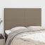 sengegavl taupe 144x5x118/128 cm stof