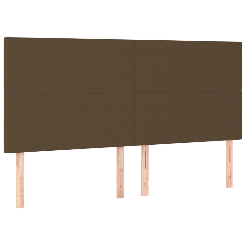 sengegavl mørkebrun 160x5x118/128 cm stof