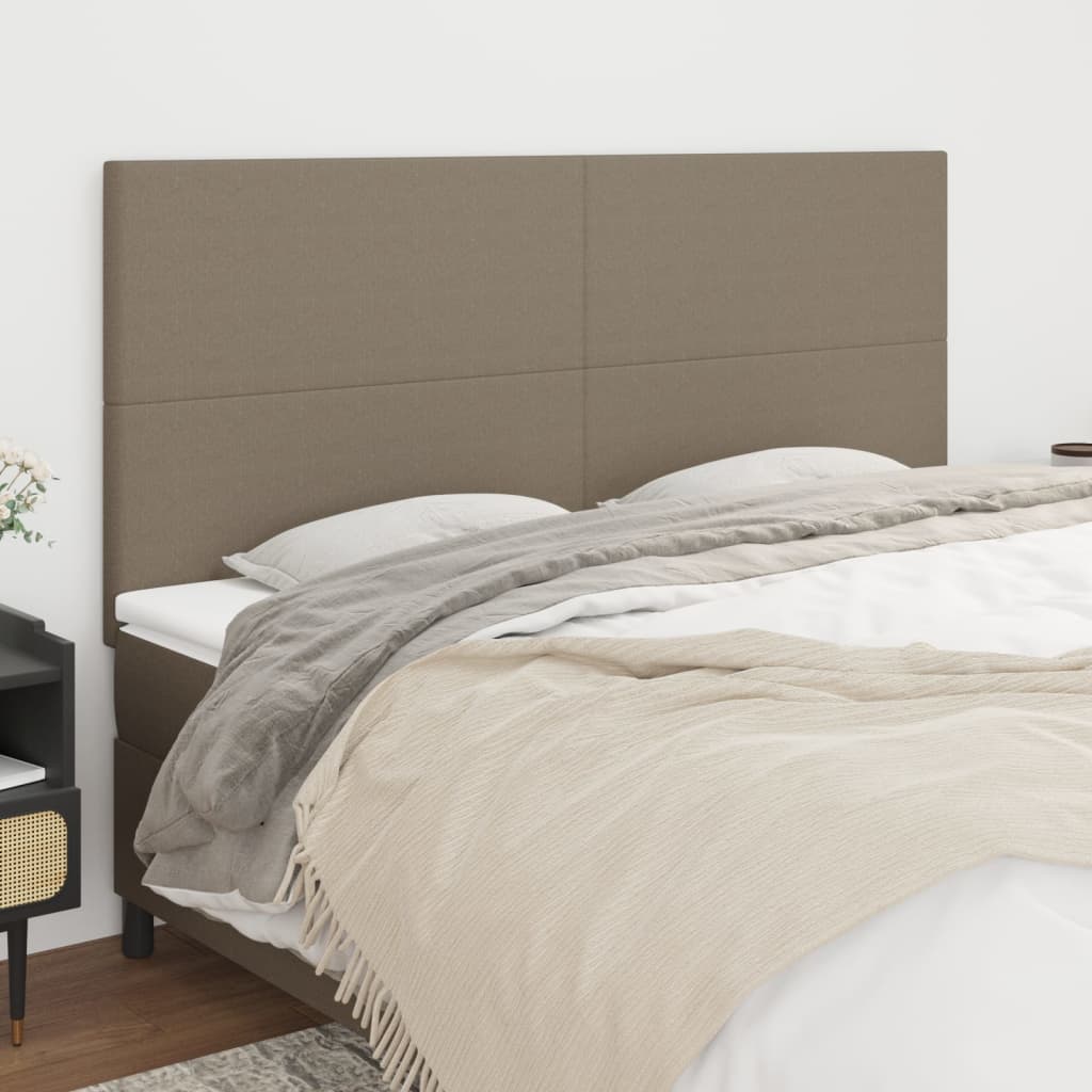 sengegavl taupe 160x5x118/128 cm stof