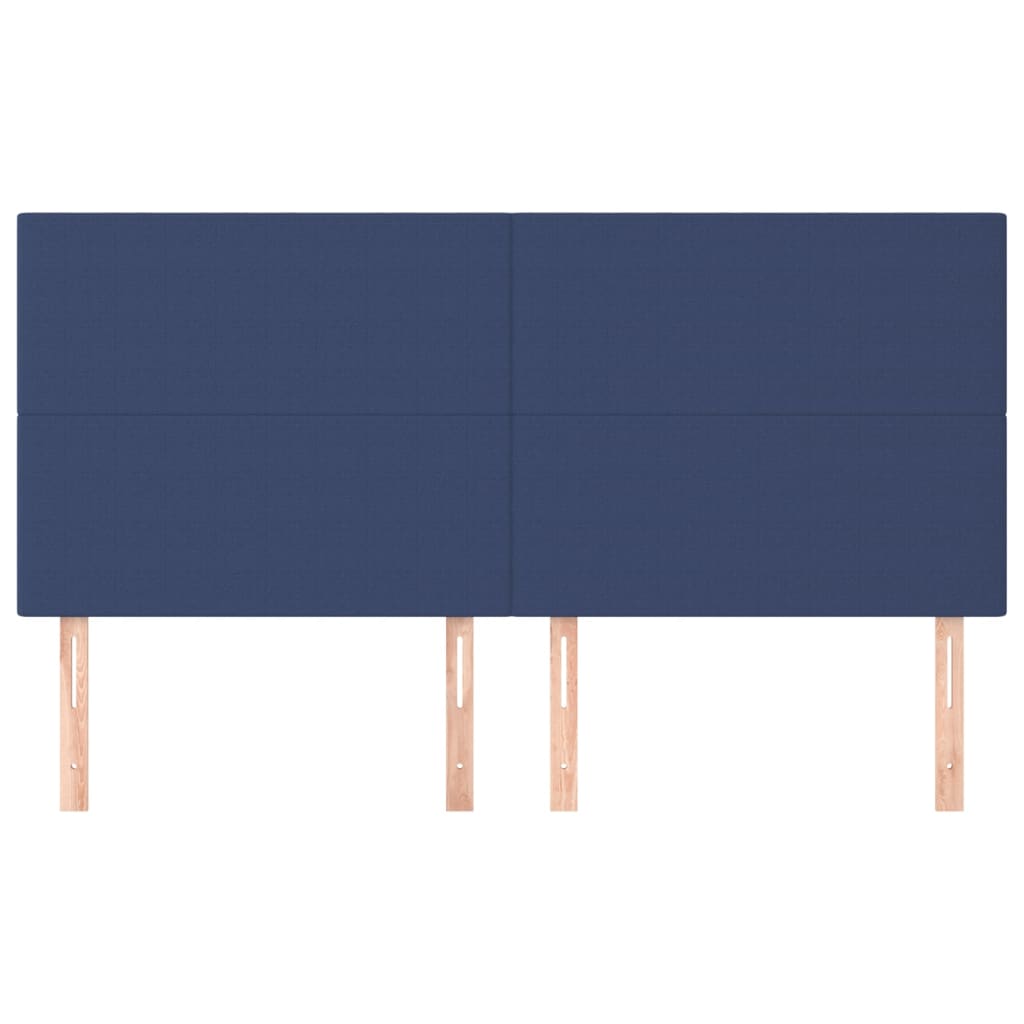 sengegavl blå 180x5x118/128 cm stof