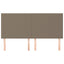 sengegavl taupe 200x5x118/128 cm stof