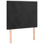sengegavl sort 90x5x118/128 cm fløjl