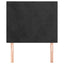sengegavl sort 90x5x118/128 cm fløjl