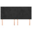 sengegavl sort 200x5x118/128 cm fløjl