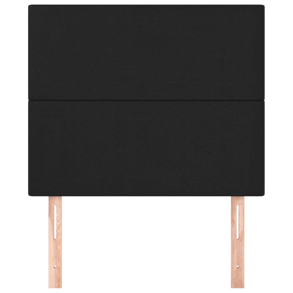 sengegavl sort 100x5x118/128 cm kunstlæder