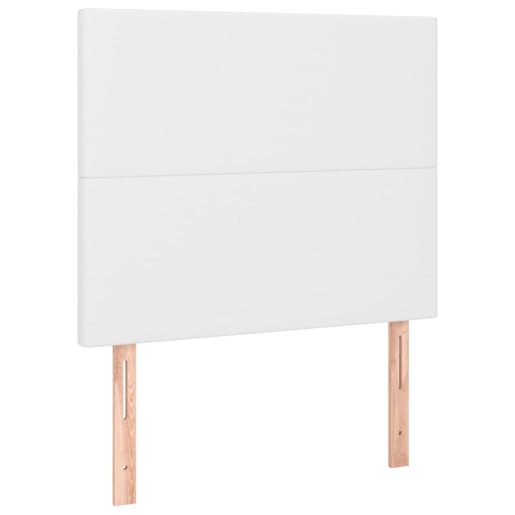 sengegavl hvid 100x5x118/128 cm kunstlæder