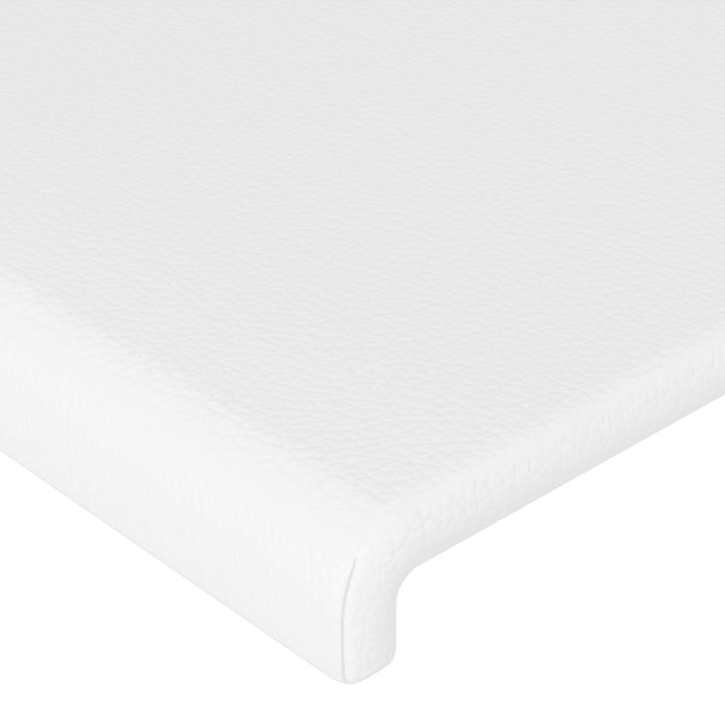 sengegavl hvid 100x5x118/128 cm kunstlæder