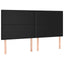sengegavl sort 160x5x118/128 cm kunstlæder