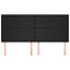 sengegavl sort 160x5x118/128 cm kunstlæder