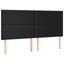 sengegavl sort 180x5x118/128 cm kunstlæder