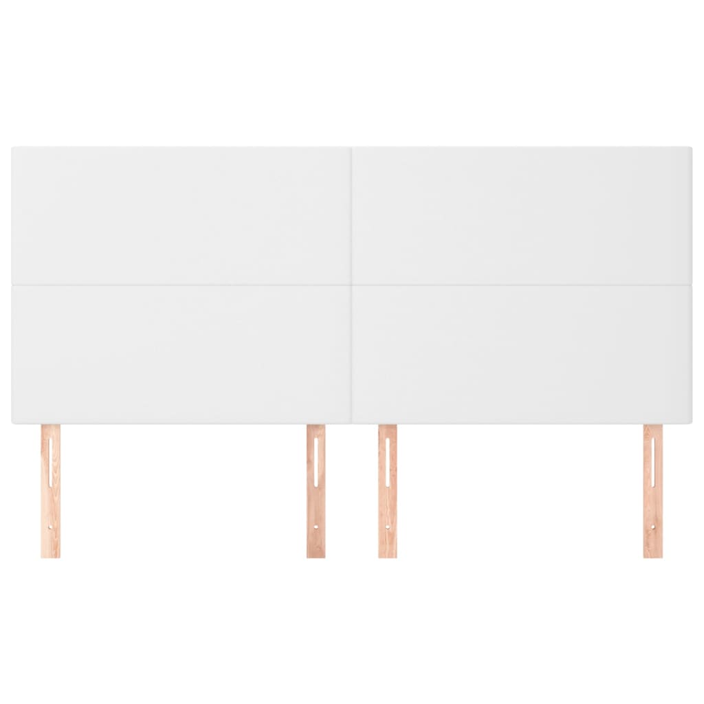 sengegavl hvid 180x5x118/128 cm kunstlæder