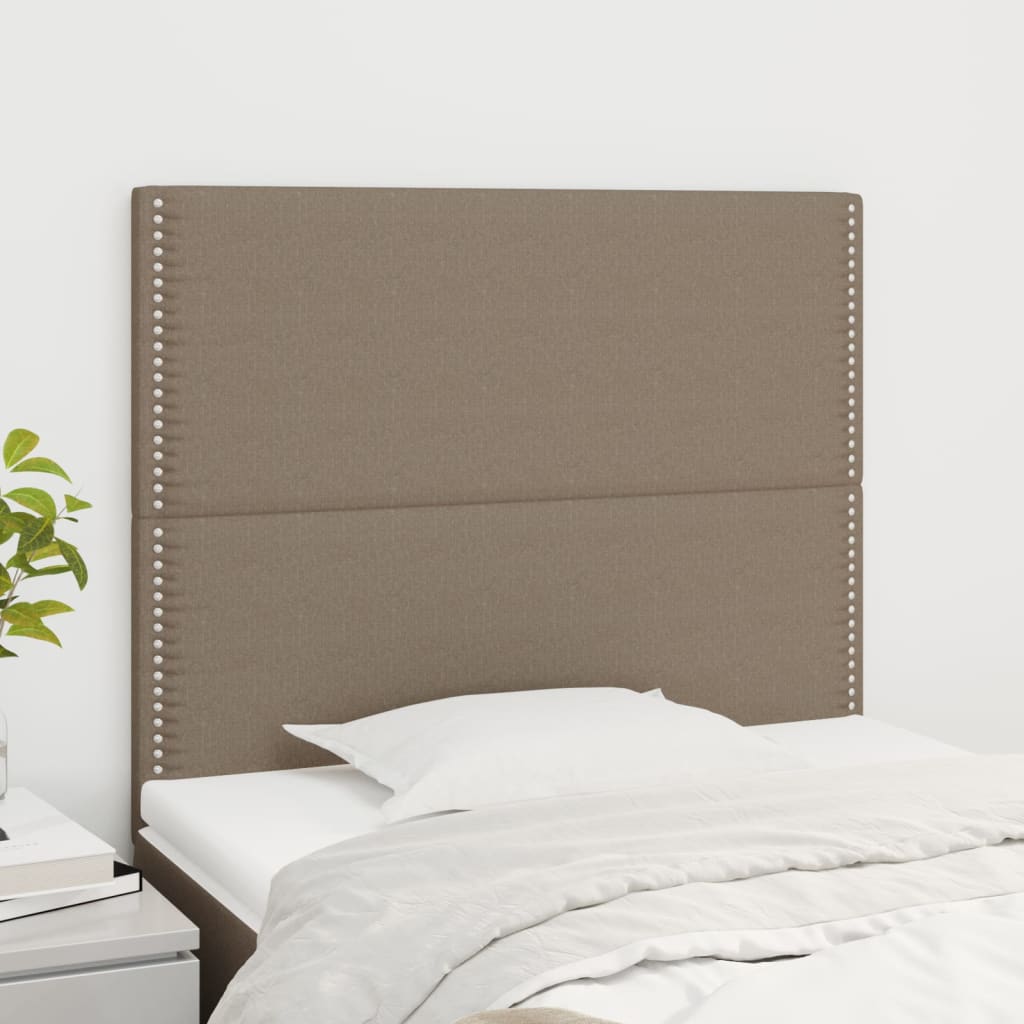 sengegavl Taupe 90x5x118/128 cm Stof