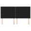 sengegavl sort 160x5x118/128 cm stof