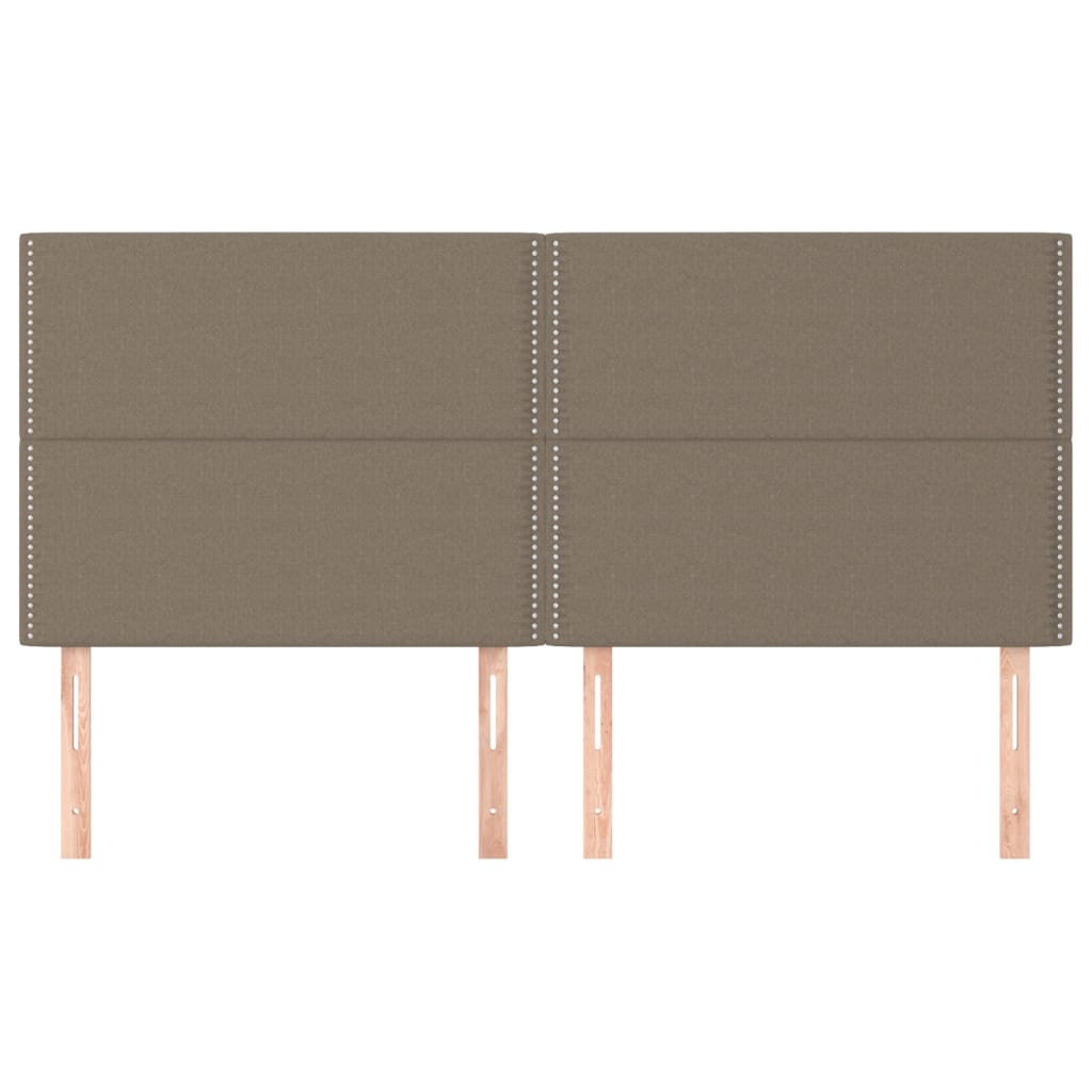 sengegavl taupe 200x5x118/128 cm stof
