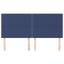 sengegavl blå 200x5x118/128 cm stof