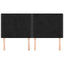 sengegavl sort 160x5x118/128 cm fløjl