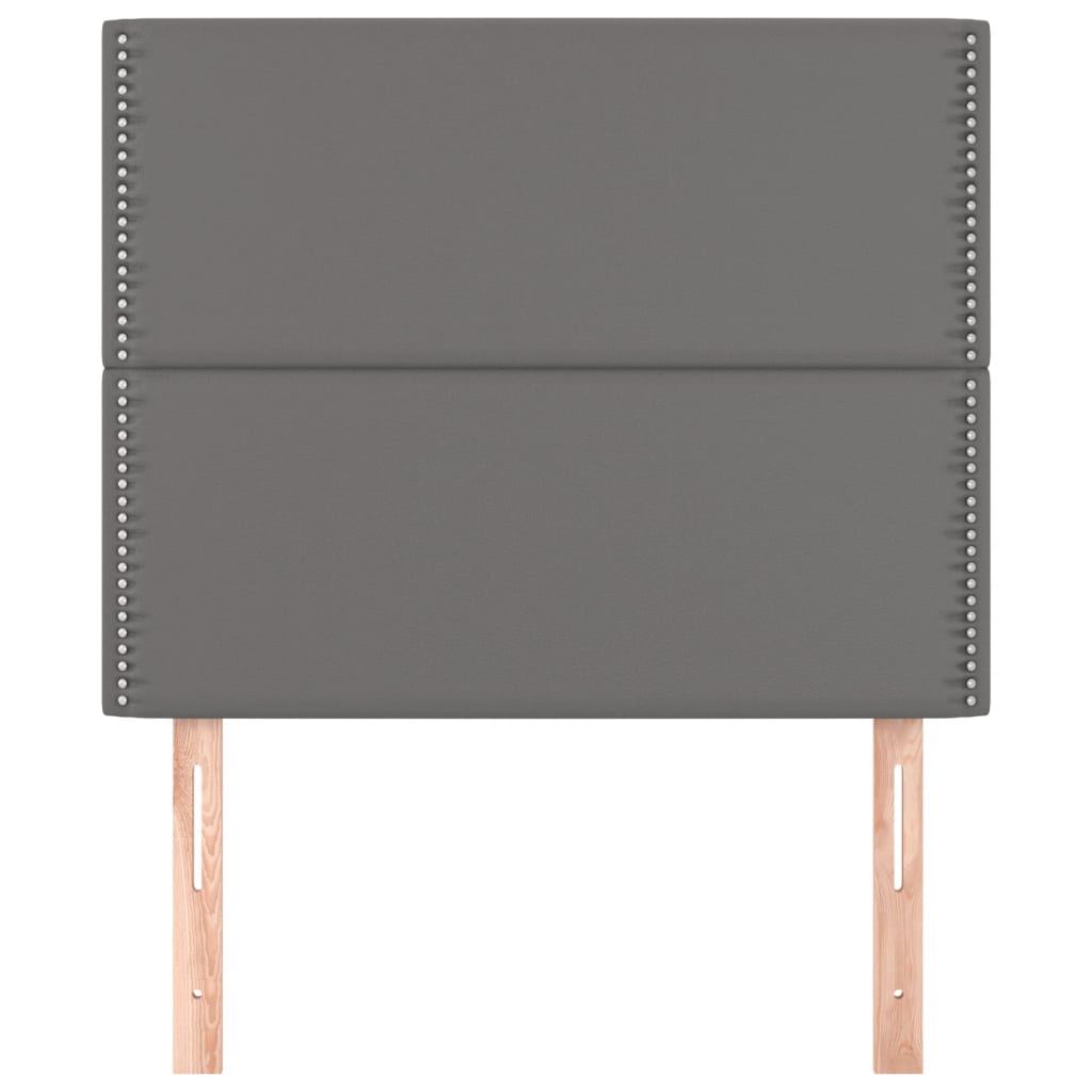 sengegavl grå 90x5x118/128 cm kunstlæder