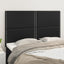 sengegavl sort 144x5x118/128 cm kunstlæder